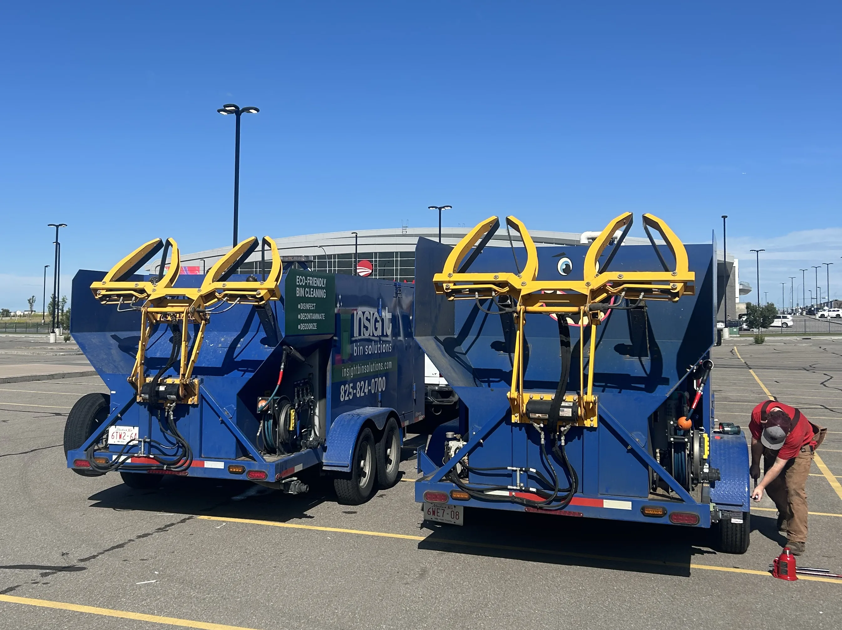 Fleet of professional Insight Bins service vehicles